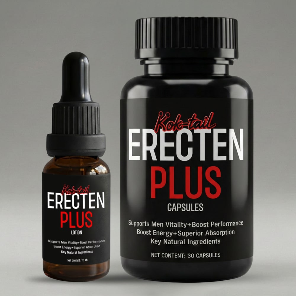 Erecten Plus Combo (Ayurvedic Capsules + Performance Oil for Men)